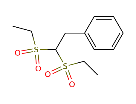 Molecular Structure of 7144-96-9 ([2,2-bis(ethylsulfonyl)ethyl]benzene)