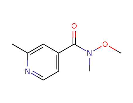 Molecular Structure of 1211580-90-3 (N-methoxy-N,2-dimethylisonicotinamide)
