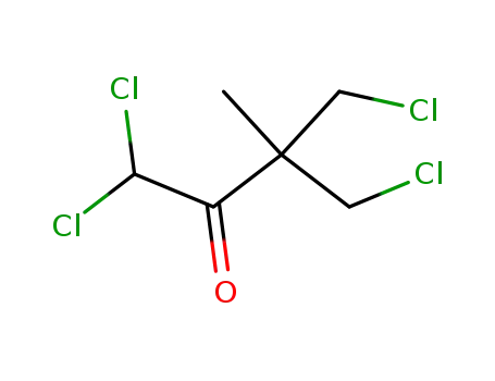 Molecular Structure of 35039-93-1 (1,1,4-trichloro-3-chloromethyl-3-methyl-butan-2-one)