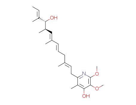 4-Pyridinol,2-[(2E,5E,7E,9R,10R,11E)-10-hydroxy-3,7,9,11-tetramethyl-2,5,7,11-tridecatetraen-1-yl]-5,6-dimethoxy-3-methyl-(2738-64-9)