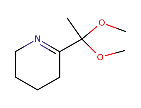 Molecular Structure of 163679-97-8 (6-(1,1-dimethoxy)ethyl-2,3,4,5-tetrahydropyridine)