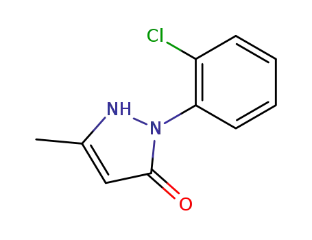 Molecular Structure of 20629-90-7 (1-(3'-Chlorophenyl)-3-methyl-5-pyrazolone)