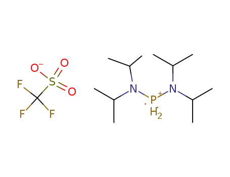 Molecular Structure of 114684-87-6 (bis(diisopropylamino)phosphanylium trifluoromethanesulfonate)