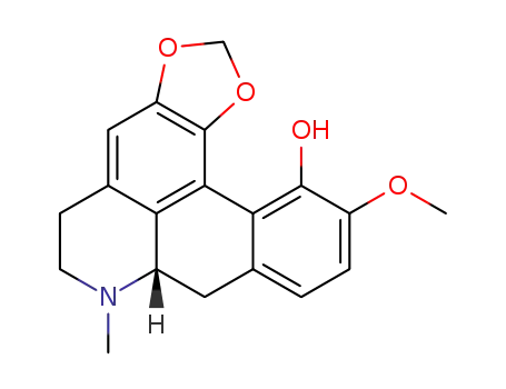 Molecular Structure of 298-45-3 (5H-Benzo[g]-1,3-benzodioxolo[6,5,4-de]quinolin-12-ol,6,7,7a,8-tetrahydro-11-methoxy-7-methyl-, (7aS)-)