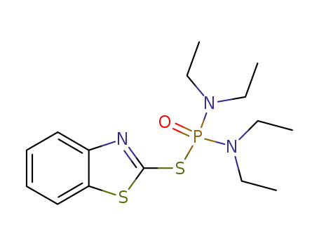 Molecular Structure of 68835-08-5 (tetraethyl-thiophosphorodiamidic acid <i>S</i>-benzothiazol-2-yl ester)