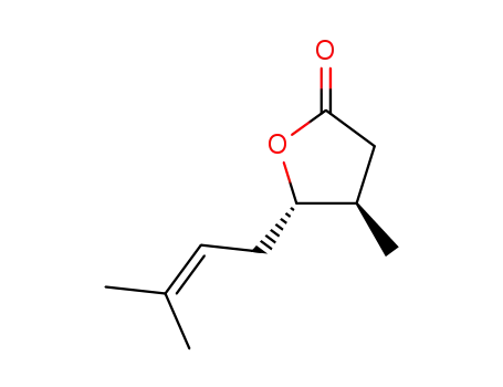 trans-methyl-4(methyl-3 butene-2 yl-5 furannone-2)
