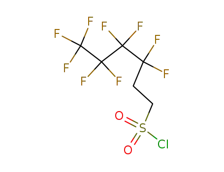 Molecular Structure of 27619-88-1 (3,3,4,4,5,5,6,6,6-nonafluorohexane-1-sulphonyl chloride)