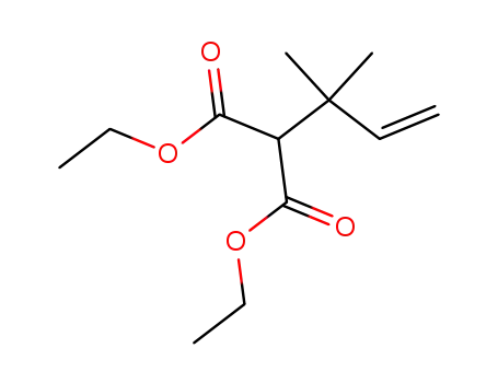 Molecular Structure of 758-66-7 (Propanedioic acid, (1,1-dimethyl-2-propenyl)-, diethyl ester)