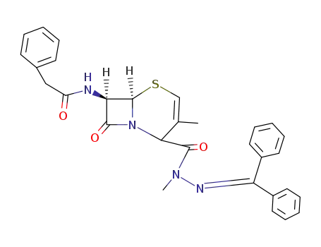 (6<i>R</i>)-3-methyl-8-oxo-7<i>t</i>-(2-phenyl-acetylamino)-(6<i>r</i><i>H</i>)-5-thia-1-aza-bicyclo[4.2.0]oct-3-ene-2ξ-carboxylic acid benzhydrylidene-methyl-hydrazide