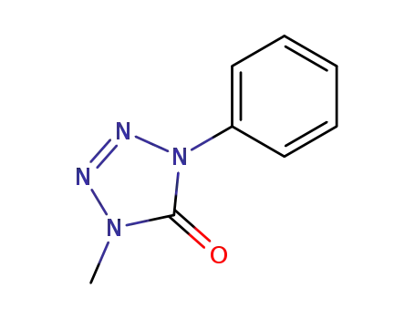Molecular Structure of 54246-62-7 (1,4-Dihydro-4-methyl-1-phenyl-5H-tetrazol-5-on)