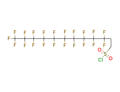Molecular Structure of 27619-91-6 (3,3,4,4,5,5,6,6,7,7,8,8,9,9,10,10,11,11,12,12,12-henicosafluorododecane-1-sulphonyl chloride)
