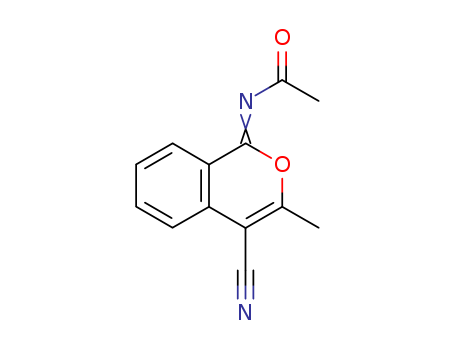 1H-1-Acetylimino-3-methylbenzo[c]pyran-4-carbonitrile