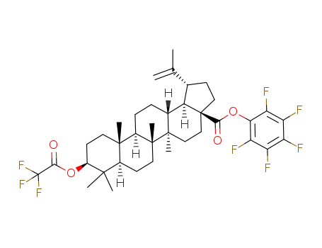 Molecular Structure of 671819-62-8 (betulinic acid pentafluorophenyl ester 3-O-trifluoroacetate)