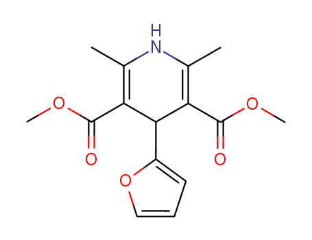 Molecular Structure of 43114-35-8 (dimethyl 4-(furan-2-yl)-2,6-dimethyl-1,4-dihydropyridine-3,5-dicarboxylate)