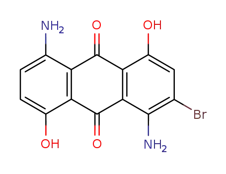 Molecular Structure of 27312-17-0 (1-5-diamino-2-bromo-4,8-dihydroxyanthraquinone)