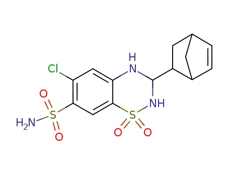 2H-1,2,4-Benzothiadiazine-7-sulfonamide,3-bicyclo[2.2.1]hept-5-en-2-yl-6-chloro-3,4-dihydro-, 1,1-dioxide