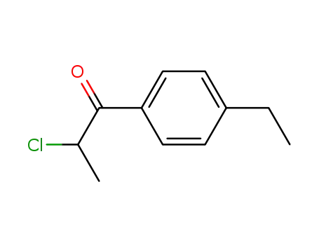 Molecular Structure of 132560-66-8 (1-Propanone, 2-chloro-1-(4-ethylphenyl)- (9CI))