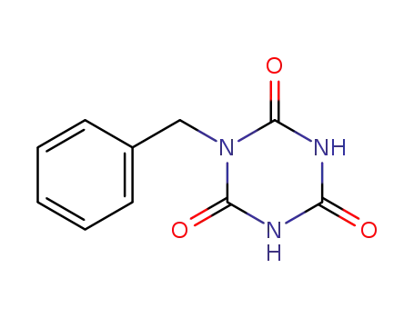 Molecular Structure of 23097-87-2 (1,3,5-Triazine-2,4,6(1H,3H,5H)-trione, 1-(phenylmethyl)-)