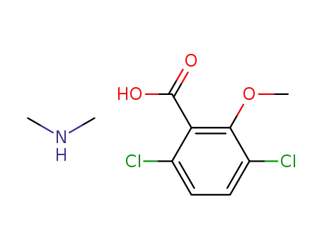 Molecular Structure of 2300-66-5 (3,6-dichloro-o-anisic acid, compound with dimethylamine (1:1))