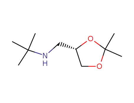Molecular Structure of 68430-32-0 ([2S]-O-isopropylidene-3-tert-butylamino-1,2-propanediol)