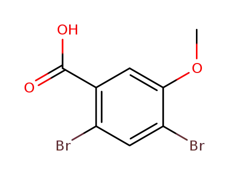 Molecular Structure of 121789-22-8 (Benzoic acid, 2,4-dibromo-5-methoxy-)