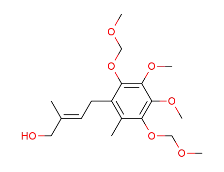 Molecular Structure of 82343-04-2 (2-Buten-1-ol,
4-[3,4-dimethoxy-2,5-bis(methoxymethoxy)-6-methylphenyl]-2-methyl-,
(2E)-)