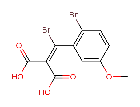 (2,α-dibromo-5-methoxy-benzylidene)-malonic acid