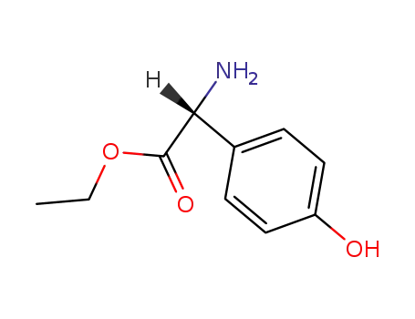 Molecular Structure of 43189-38-4 (Benzeneacetic acid, a-aMino-4-hydroxy-, ethyl ester, (aR)-)