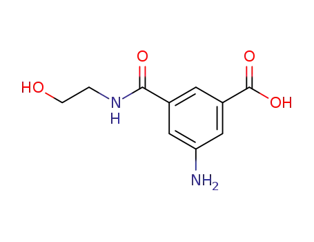 Molecular Structure of 22871-57-4 (3-amino-5-[[(2-hydroxyethyl)amino]carbonyl]benzoic acid)