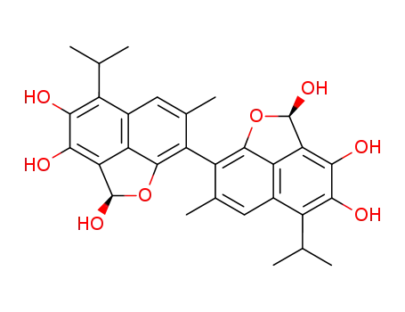 Molecular Structure of 125278-11-7 (Gossypol)
