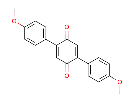 Molecular Structure of 5333-03-9 (2,5-Bis(4-methoxyphenyl)-2,5-cyclohexadiene-1,4-dione)