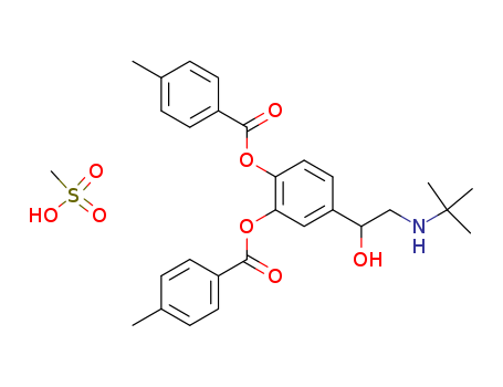 (tert-butyl)[beta-hydroxy-3,4-bis(p-toluoyloxy)phenethyl]ammonium methanesulphonate