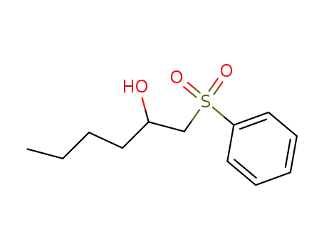 Molecular Structure of 86653-06-7 (1-(phenylsulfonyl)hexan-2-ol)
