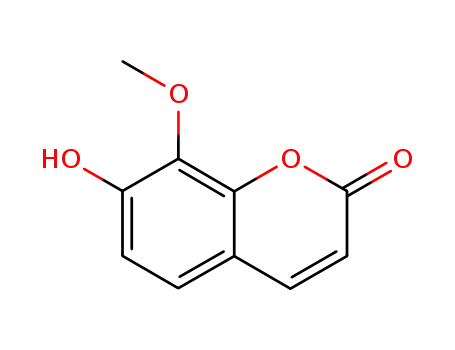 Molecular Structure of 485-90-5 (7-HYDROXY-8-METHOXYCOUMARIN)