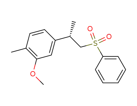 Molecular Structure of 220728-49-4 ((S)-2-methoxy-1-methyl-4-(1-(phenylsulfonyl)propan-2-yl)benzene)