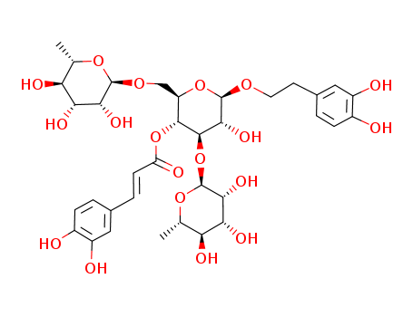 2-(3,4-Dihydroxyphenyl)ethyl 3-O,6-O-bis(α-L-rhamnopyranosyl)-4-O-[(E)-3-(3,4-dihydroxyphenyl)propenoyl]-β-D-glucopyranoside CAS 94079-81-9