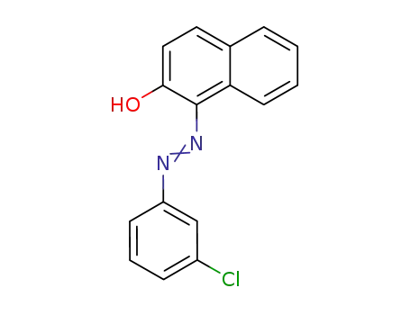 Molecular Structure of 3010-45-5 (1-(3-chlorophenylazo)-2-naphthol)