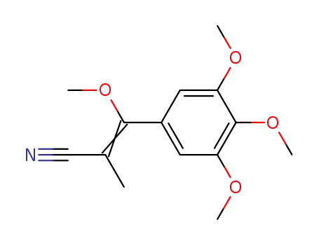 Molecular Structure of 141292-64-0 ((E)-3-Methoxy-2-methyl-3-(3,4,5-trimethoxy-phenyl)-acrylonitrile)