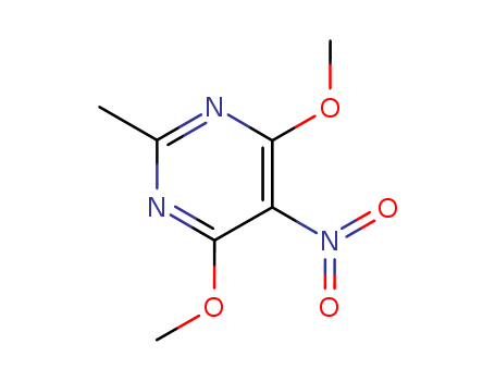 Pyrimidine,4,6-dimethoxy-2-methyl-5-nitro- cas  29939-34-2