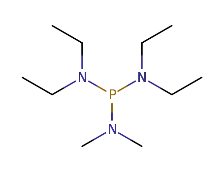 Molecular Structure of 53201-80-2 (phosphorous acid bis-diethylamide dimethylamide)