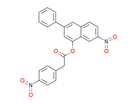 Molecular Structure of 30069-73-9 (7-nitro-3-phenyl-1-naphthyl 4-nitrophenylacetate)