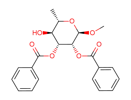 Molecular Structure of 14686-83-0 (methyl-2,3-di-O-benzoyl-α-L-rhamnopyranoside)