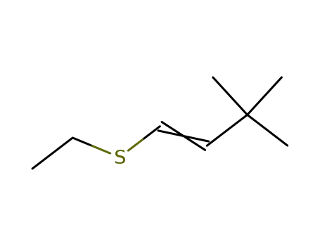 Molecular Structure of 90224-08-1 (1-ethylsulfanyl-3,3-dimethyl-but-1-ene)