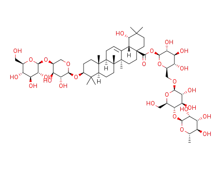 3-O-β-D-glucopyranosyl-(1→4)-α-L-arabinopyranosyl siaresinolic acid 28-O-α-L-rhamnopyranosyl-(1→4)-β-D-glucopyranosyl-(1→6)-β-D-glucopyranosyl ester