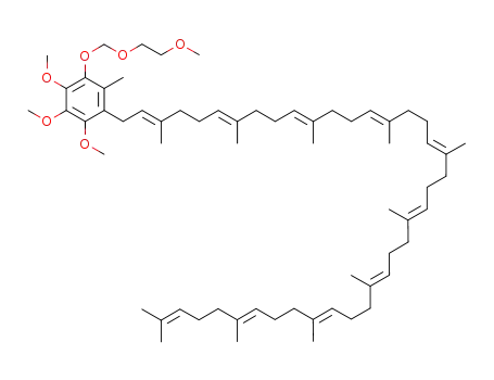Molecular Structure of 918799-20-9 (1-((2E,6E,10E,14E,18E,22E,26E,30E,34E)-3,7,11,15,19,23,27,31,35,39-decamethyltetraconta-2,6,10,14,18,22,26,30,34,38-decaenyl)-2,3,4-trimethoxy-5-((2-methoxyethoxy)methoxy)-6-methylbenzene)