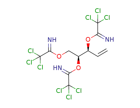 Molecular Structure of 180081-74-7 (2,2,2-Trichloro-acetimidic acid (1S,2S)-2-(2,2,2-trichloro-acetimidoyloxy)-1-(2,2,2-trichloro-acetimidoyloxymethyl)-but-3-enyl ester)