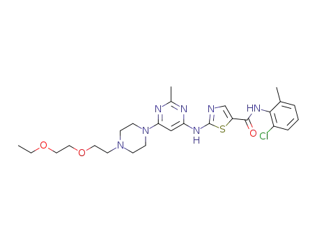 Molecular Structure of 1245157-77-0 (C<sub>26</sub>H<sub>34</sub>ClN<sub>7</sub>O<sub>3</sub>S)