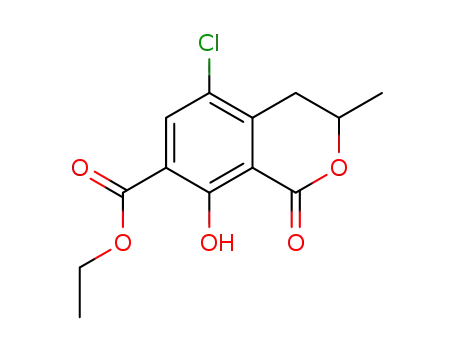ethyl 5-chloro-8-hydroxy-3-methyl-1-oxo-3,4-dihydro-1H-isochromene-7-carboxylate