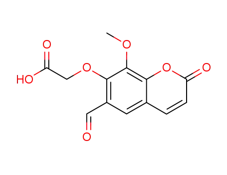 (6-formyl-8-methoxy-2-oxo-2<i>H</i>-chromen-7-yloxy)-acetic acid