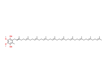 Molecular Structure of 947156-48-1 (2-((2E,6E,10E,14E,18E,22E,26E,30E,34E)-3,7,11,15,19,23,27,31,35,39-Decamethyl-tetraconta-2,6,10,14,18,22,26,30,34,38-decaenyl)-5,6-dimethoxy-3-methyl-benzene-1,4-diol)
